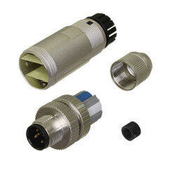 5 Position Circular Connector Plug, Male Pins Spring-Cage - Phoenix Contact