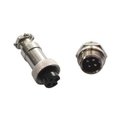 4 Position Circular Connector Plug, Female Sockets and Receptacle, Male Pins Solder Cup - Olimex LTD