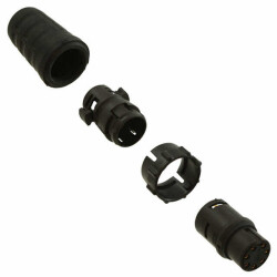 7 Position Circular Connector Plug, Female Sockets Solder Cup - 1