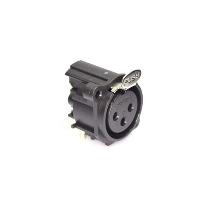 3 Position Circular Connector Plug, Female Sockets Solder - 1