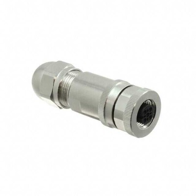 5 Position Circular Connector Plug, Female Sockets Screw - 1