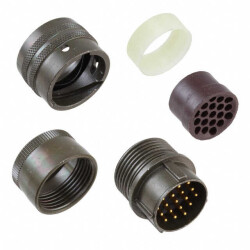 19 Position Circular Connector Plug, Male Pins Solder Cup - Amphenol Industrial Operations