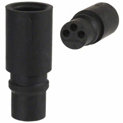 3 Position Circular Connector Receptacle Housing Free Hanging (In-Line) - Amphenol Tuchel Industrial