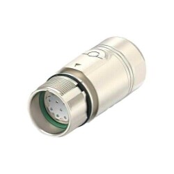 12 Position Circular Connector Receptacle Housing Free Hanging (In-Line) Backshell, Cable Clamp - TE Intercontec
