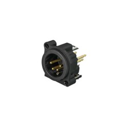 4 Position Circular Connector Receptacle, Male Pins Solder - Neutrik Americas, Inc.