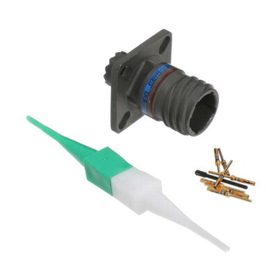 6 Position Circular Connector Receptacle, Male Pins Crimp - 1