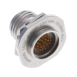 22 Position Circular Connector Receptacle, Male Pins Solder Cup - Amphenol Aerospace Operations