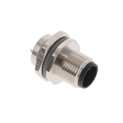 2 Position Circular Connector Receptacle, Male Pins Solder Cup - 1