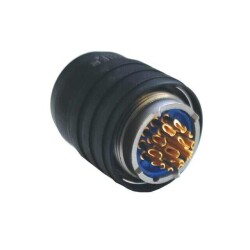 14 Position Circular Connector Plug, Male Pins Solder Cup - BERNIER Connect