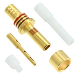 Coax Pin, Socket Center Contact Size 12 Crimp Gold - TE Connectivity Deutsch Connectors