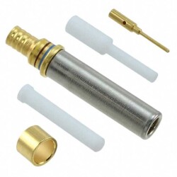 Coax Socket, Pin Center Contact Size 12 Crimp Gold - TE Connectivity Deutsch Connectors