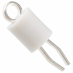 White PC Test Point, Compact Phosphor Bronze Silver Plating Through Hole Mounting Type - Keystone Electronics