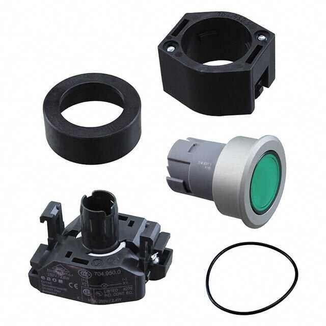 Configurable Switch Body Pushbutton, Round Illuminated - Green