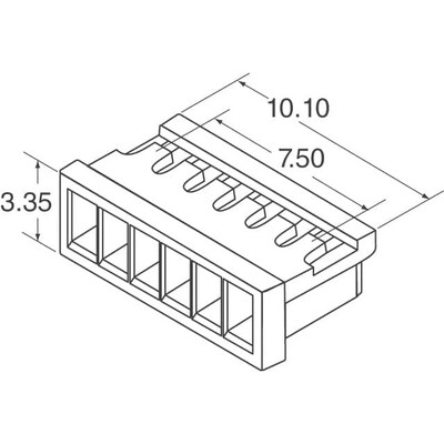 3 Rectangular Connectors - Housings Receptacle Natural 0.059