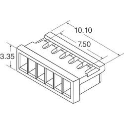 3 Rectangular Connectors - Housings Receptacle Natural 0.059