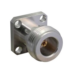 N Type Connector Jack, Female Socket 50 Ohms Panel Mount Solder - TE Connectivity Linx