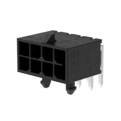 Connector Header Through Hole, Right Angle 8 position 0.118