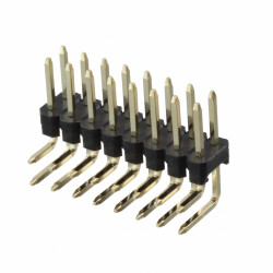 Connector Header Through Hole, Right Angle 16 position 0.100