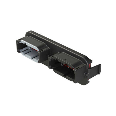Connector Header Panel Mount, Snap-In; Through Hole, Right Angle 12, 12 position - 1