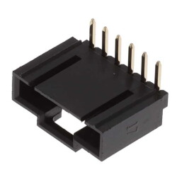 Connector Header Through Hole, Right Angle 6 position 0.100