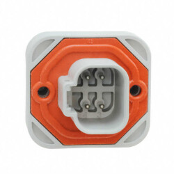 Connector Header Panel Mount, Through Hole 4 position 0.175