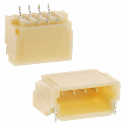 Connector Header Surface Mount, Right Angle 4 position 0.039