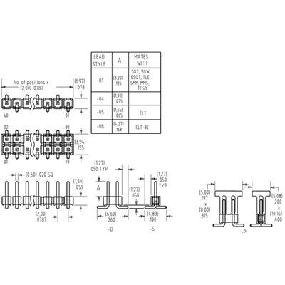 Connector Header Surface Mount 10 position 0.079
