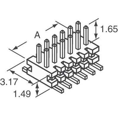 Connector Header Surface Mount 12 position 0.039