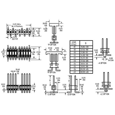 Connector Header Surface Mount 20 position 0.050