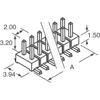 Connector Header Surface Mount 20 position 0.079