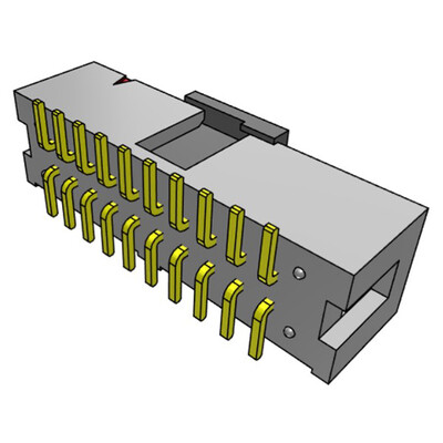Connector Header Surface Mount 20 position 0.100