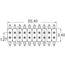 Connector Header Surface Mount 40 position 0.050