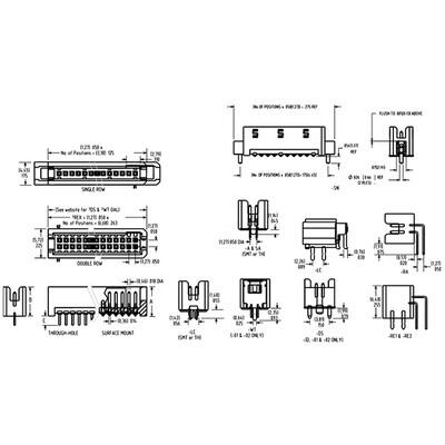 Connector Header Surface Mount 50 position 0.050
