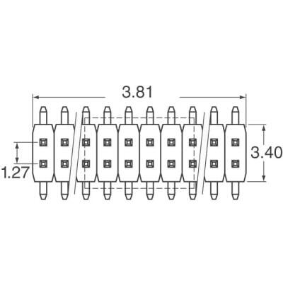 Connector Header Surface Mount 6 position 0.050