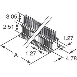 Connector Header Surface Mount, Right Angle 10 position 0.050