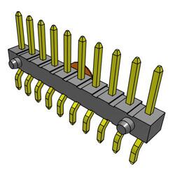 Connector Header Surface Mount, Right Angle 10 position 0.100