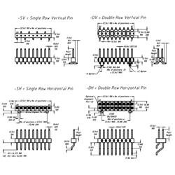 Connector Header Surface Mount, Right Angle 10 position 0.100