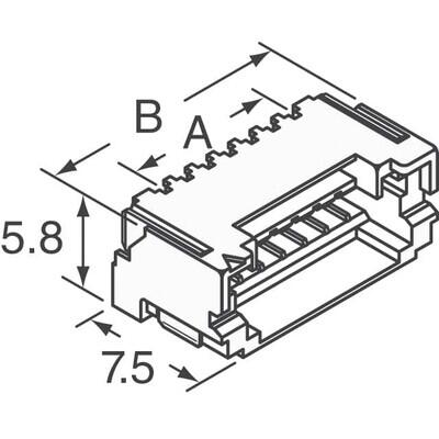 Connector Header Surface Mount, Right Angle 13 position 0.059