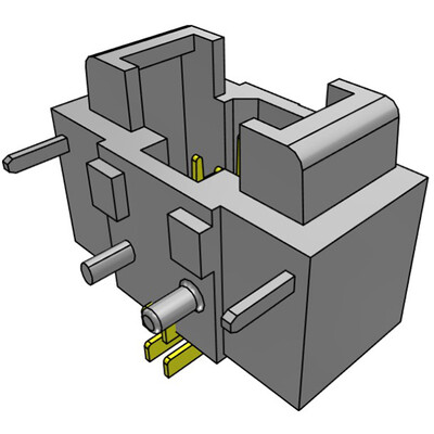 Connector Header Surface Mount, Right Angle 4 position 0.039