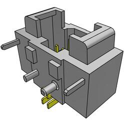 Connector Header Surface Mount, Right Angle 4 position 0.039
