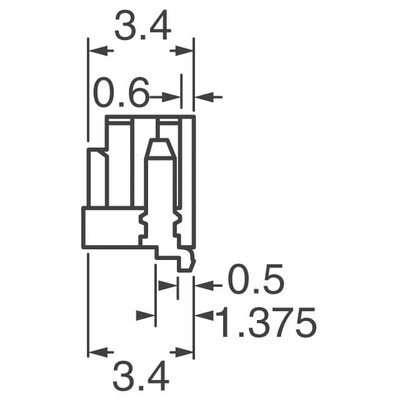 Connector Header Surface Mount, Right Angle 4 position 0.049