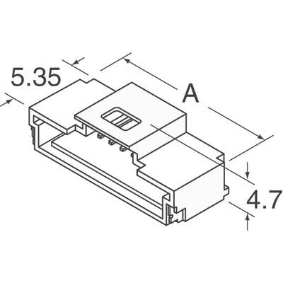Connector Header Surface Mount, Right Angle 4 position 0.039