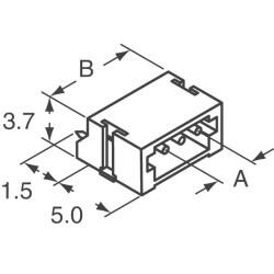Connector Header Surface Mount, Right Angle 4 position 0.059