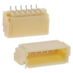 Connector Header Surface Mount, Right Angle 6 position 0.039