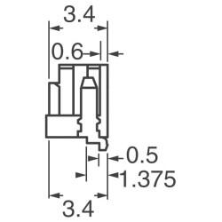 Connector Header Surface Mount, Right Angle 8 position 0.049
