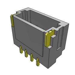 Connector Header Surface Mount, Right Angle 4 position 0.039