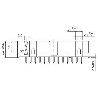 Connector Header Through Hole 10 position 0.100