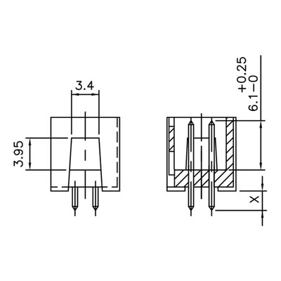 Connector Header Through Hole 10 position 0.100