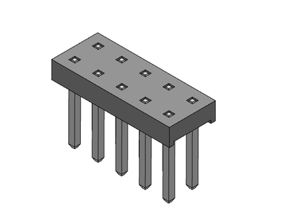 Connector Header Through Hole 10 position 0.079