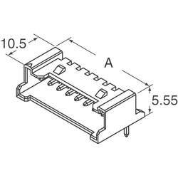 Connector Header Through Hole, Right Angle 6 position 0.079